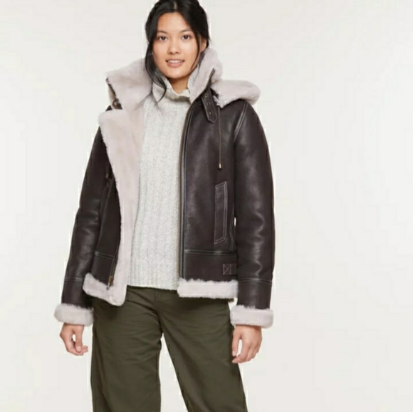 Overland Shearling Bomber Coat - Picture 2 of 7